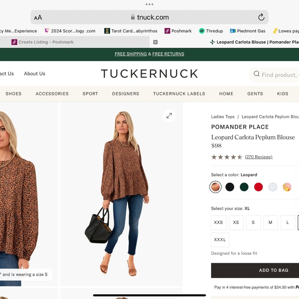 Tuckernuck Carlotta Peplum Blouse